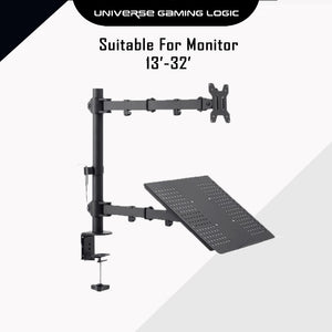 Monitor Arm with Laptop Holder