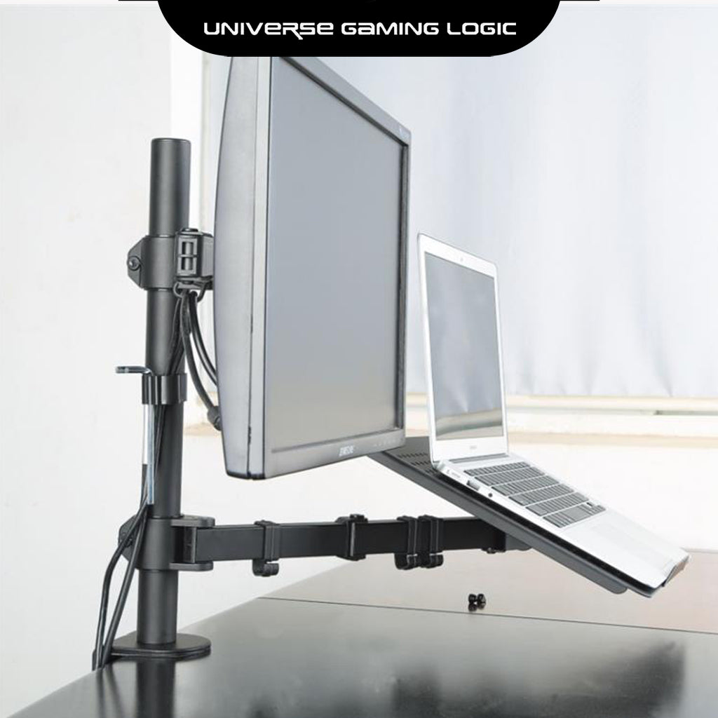 Monitor Arm with Laptop Holder