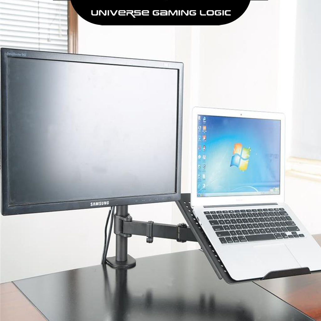 Monitor Arm with Laptop Holder