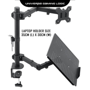 Monitor Arm with Laptop Holder