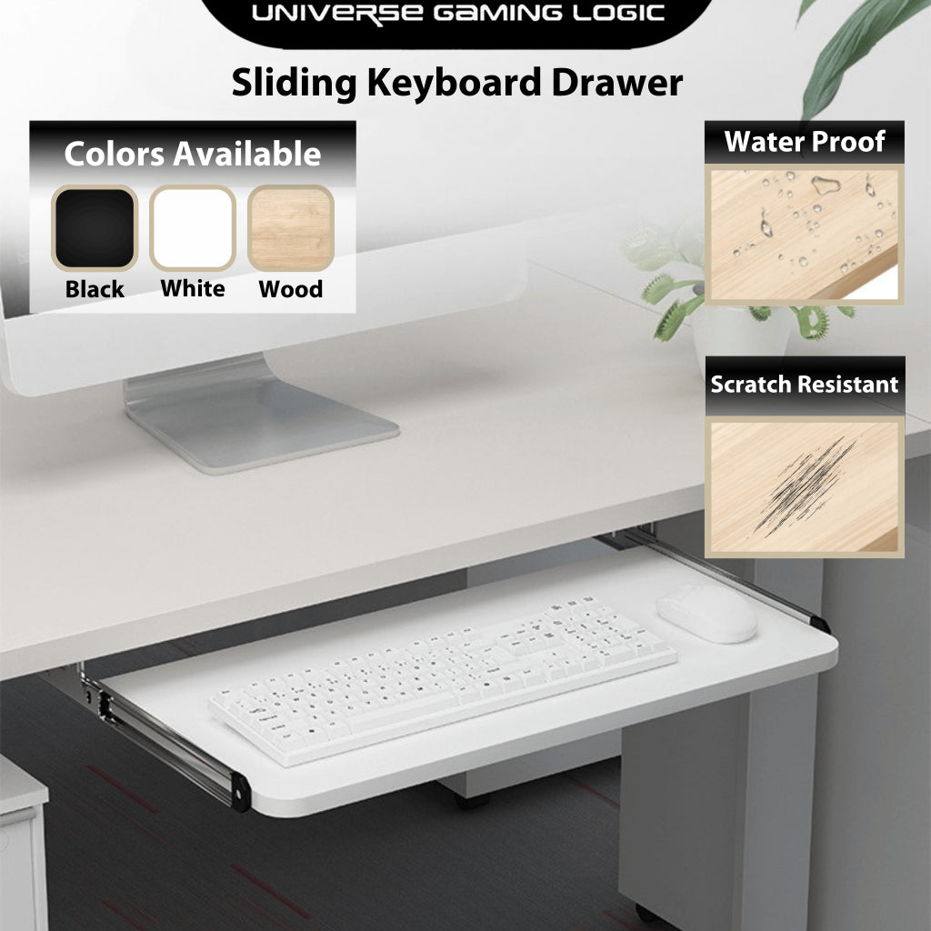 UGL Sliding Keyboard Drawer Keyboard Tray Under Table Keyboard Holder ...
